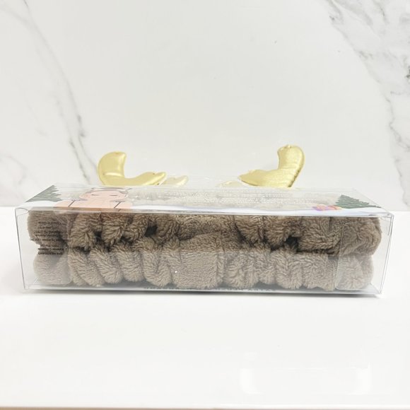 NEW Spa Bunny Extra Plush Spa Reindeer Headband Jingle - Gold - Picture 4 of 4